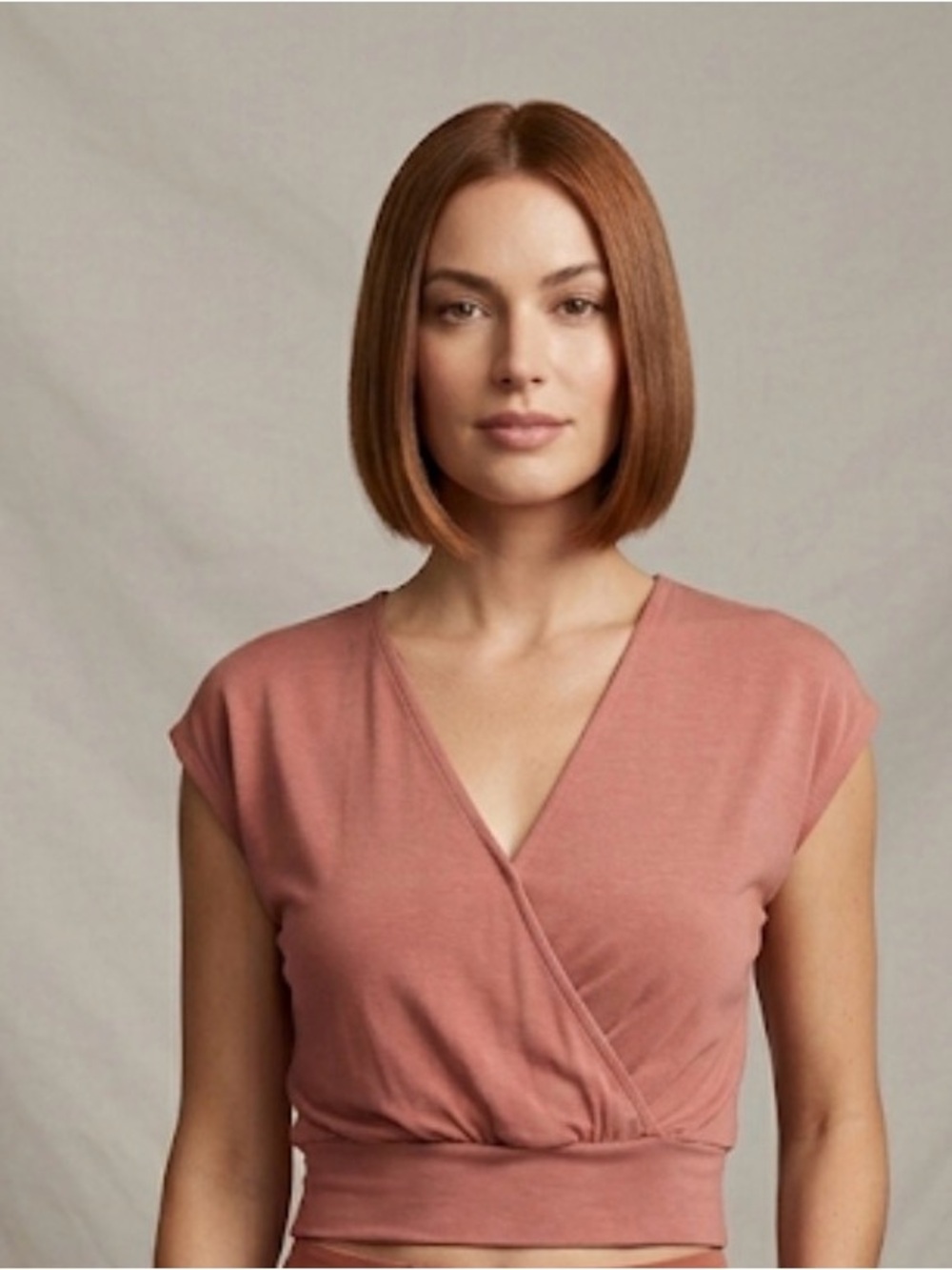 Green Envelope Los Angeles Mauve Wrap Front Crop Top Womens Size S(A592)